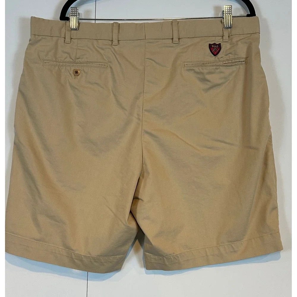 Lot of 2 Polo Golf Ralph Lauren Mens Sz 38 Khaki Chino Shorts Classic Fit Tan 9
